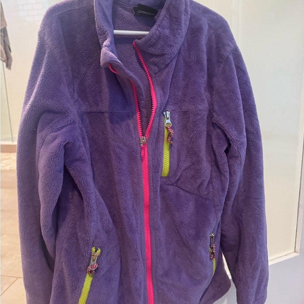 Spyder Purple Kids Jacket with Pink and Green Accents